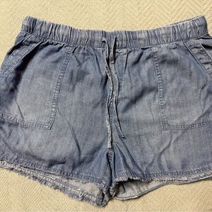 For The Republic Light Blue Jean Shorts